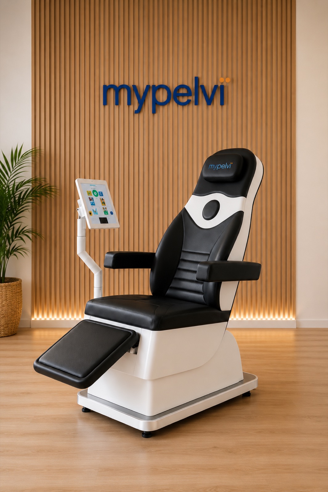 Der MyPelvi-Stuhl im Studio – Magnetstimulation des Beckenbodens